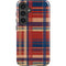 Red and Blue Plaid Galaxy S24 Impact Case